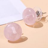 Vintage Energy Healing Stone Stud Earrings