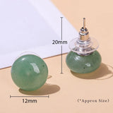 Vintage Energy Healing Stone Stud Earrings