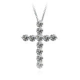 925 Silver Cross Pendant Necklace Women