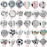 925 Silver Heart Charm for Bracelet DIY Jewelry