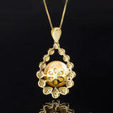 Big Pearl Pendant Necklace for Women High Carbon Diamond Anniversary Gift