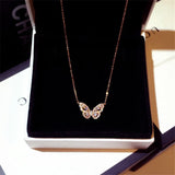 Rose Diamond CZ Pendant 925 Sterling Silver Necklace