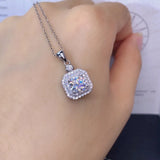 2ct Moissanite Pendant Real Filled Wedding Pendants Necklace For Women