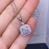 2ct Moissanite Pendant Real Filled Wedding Pendants Necklace For Women