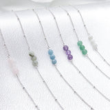 3 Natural Gemstone Bracelets for Women Stainless Steel Beaded Bracelet