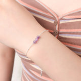 3 Natural Gemstone Bracelets for Women Stainless Steel Beaded Bracelet