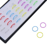 40pcs Acrylic Nose Studs Ring Hoop Body Piercing Jewelry Box