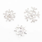 5Pcs Silver Snowflake Rhinestone Christmas Hat Hairpin DIY Jewelry Accessories
