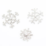 5Pcs Silver Snowflake Rhinestone Christmas Hat Hairpin DIY Jewelry Accessories