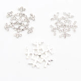5Pcs Silver Snowflake Rhinestone Christmas Hat Hairpin DIY Jewelry Accessories