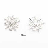 5Pcs Silver Snowflake Rhinestone Christmas Hat Hairpin DIY Jewelry Accessories