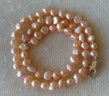 6-7mm Pink Baroque Freshwater Pearl Necklace 16-20 inch
