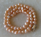 Pink Baroque Freshwater Pearl Necklace 16-20 inch