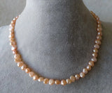 Pink Baroque Freshwater Pearl Necklace 16-20 inch