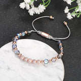Charm CZ Beads Bracelets Natural Stone Bangles