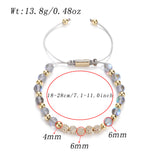 Charm CZ Beads Bracelets Natural Stone Bangles
