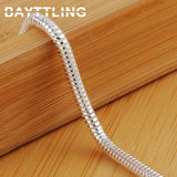 Charm 925 Silver Bracelet 3mm Snake Chain Party Jewelry