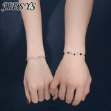 925 Sterling Silver Bangle Deer Zircon Crystal Bracelet Wedding Gift