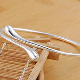 925 Sterling Silver Water Droplets Charm Bracelet for Women
