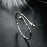 925 Sterling Silver Water Droplets Charm Bracelet for Women