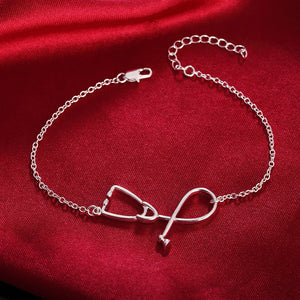 925 Sterling Silver Bracelet for Women Chain Wedding Party Christmas