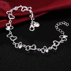 925 Sterling Silver Wild Heart Chain Bracelet for Women
