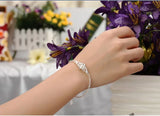 925 Silver Flower Bracelet Women