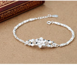925 Silver Flower Bracelet Women
