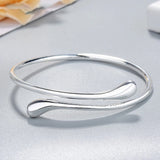 925 Sterling Silver Water Droplets Bracelet for Women Wedding Party Gift
