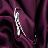 925 Silver Bracelets for Women Water droplets Bangles Lady Wedding Party Gift