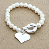 925 Silver Pendant Freshwater Pearl Bracelet Wedding Gift