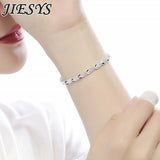 925 Sterling Silver Heart Bracelet Wedding Party Christmas Gift Jewelry