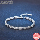 925 Sterling Silver Heart Bracelet Wedding Party Christmas Gift Jewelry