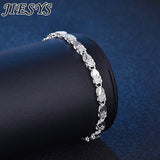 925 Sterling Silver Heart Bracelet Wedding Party Christmas Gift Jewelry