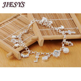 925 Silver Bracelet Crystal Heart Wedding