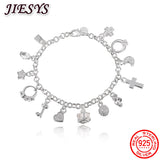 925 Silver Bracelet Crystal Heart Wedding