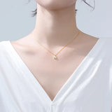 925 Silver Necklace with Colorful Alexandrite Pendant