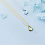 925 Silver Necklace with Colorful Alexandrite Pendant