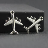 Vintage Airplane Jet Charms for Jewelry Making 50pcs