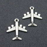 Vintage Airplane Jet Charms for Jewelry Making 50pcs