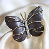 Butterfly Enamel Brooches Metal Crystal Wedding Party Pins