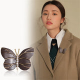 Butterfly Enamel Brooches Metal Crystal Wedding Party Pins
