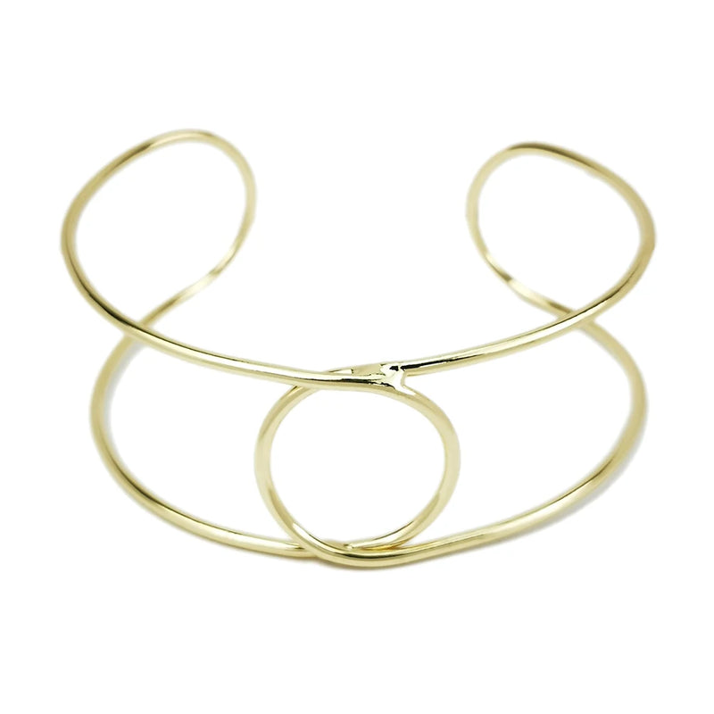 Circular Collar Metal Torsion Choker Necklace Statement Jewelry