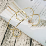 Circular Collar Metal Torsion Choker Necklace Statement Jewelry