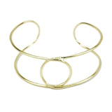 Circular Collar Metal Torsion Choker Necklace Statement Jewelry
