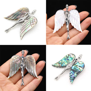 Silver Alloy Angel Brooches Metal Pins for Women