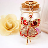 Crystal Angel Wings Girl Keychain Purse Bag Car Party Gift Keyfob R053