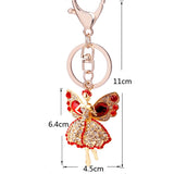 Crystal Angel Wings Girl Keychain Purse Bag Car Party Gift Keyfob R053
