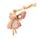 Crystal Angel Wings Girl Keychain Purse Bag Car Party Gift Keyfob R053