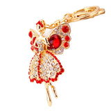 Crystal Angel Wings Girl Keychain Purse Bag Car Party Gift Keyfob R053